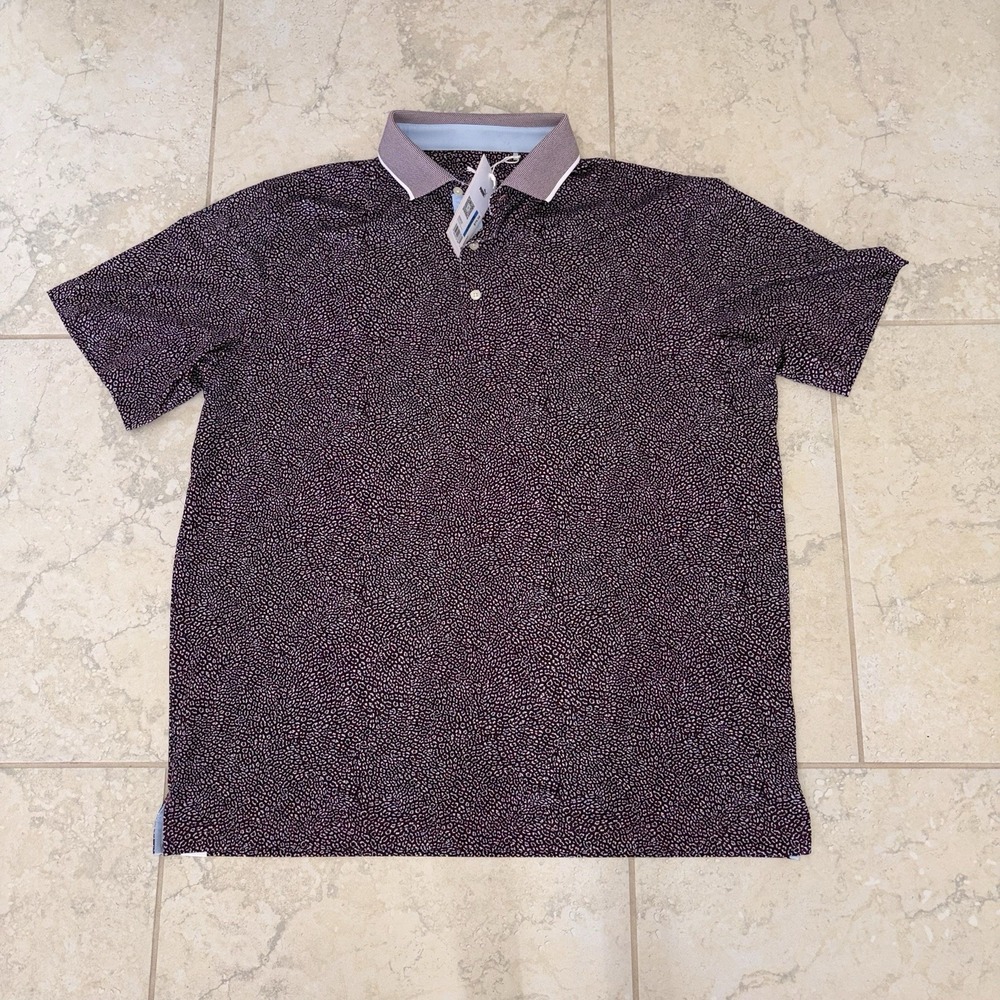 Puma MATTR Joey Golf Polo Men's XL Ruby Shimmer Cheetah Print 632255-02 New